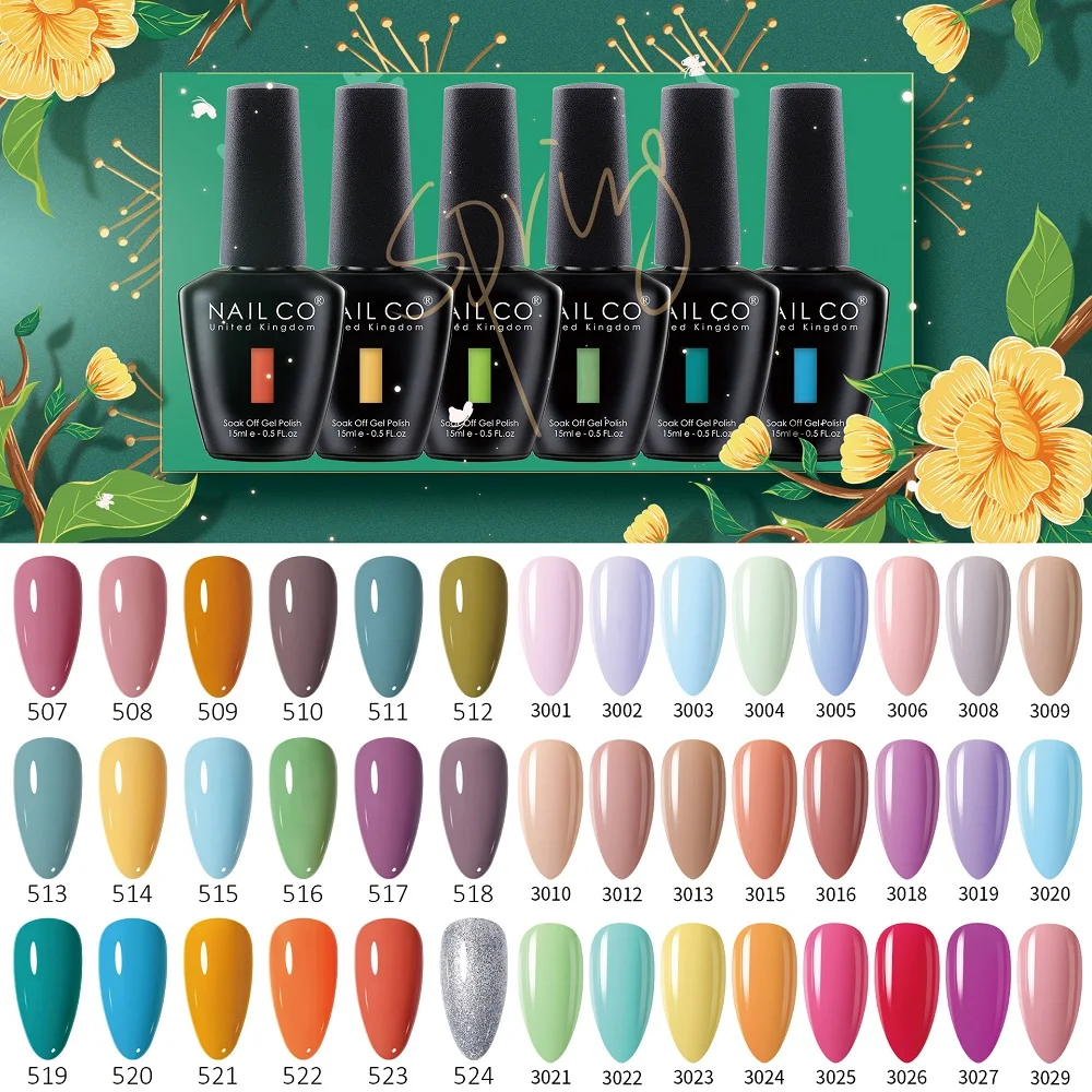 NAILCO 15 ml Frühling Farbe Serie Gel Nagellack Rot Grün Gel Lack UV Gel Lak Design Lack Top Base Coat Nail art Maniküre