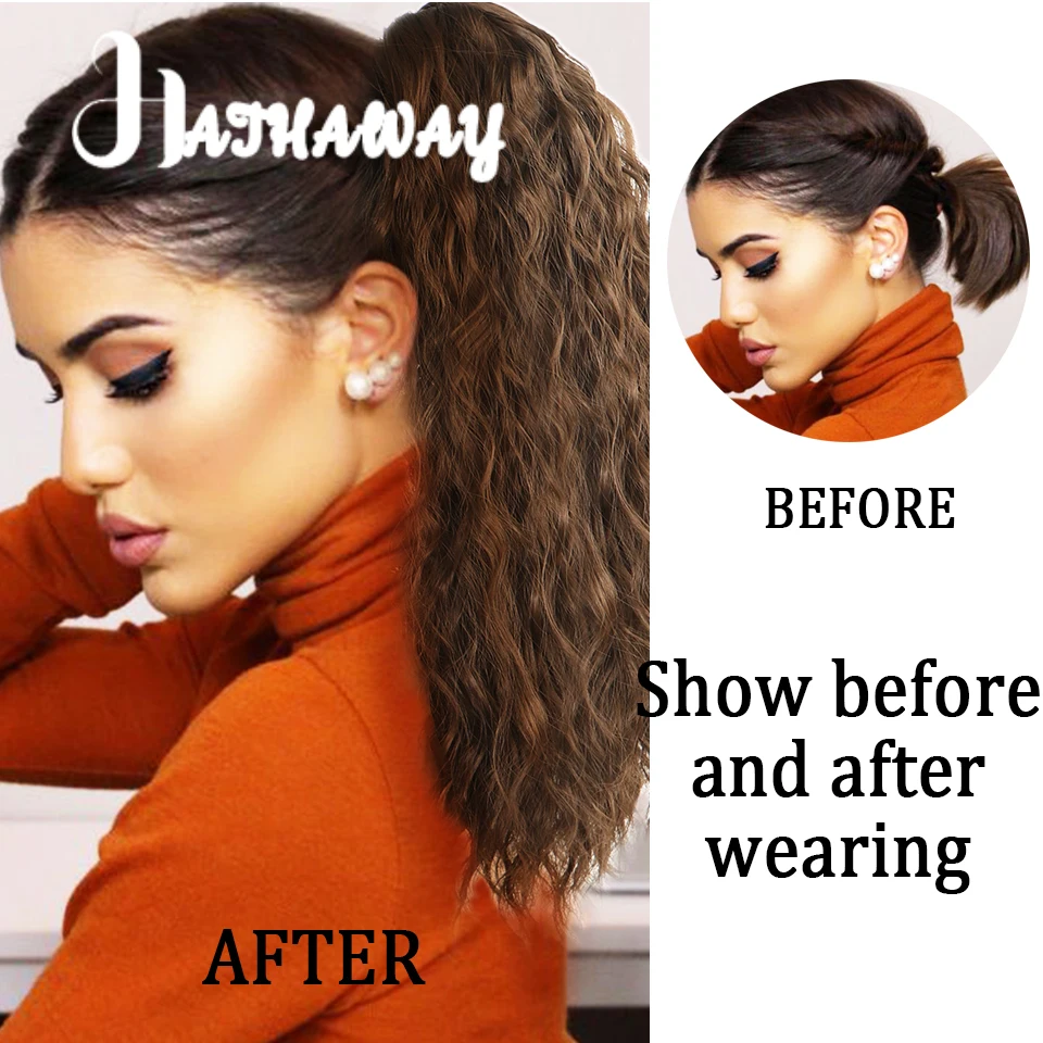 Short Curly Hair Big Grab Clip Ponytail Female Synthetic Black Brown Gold Ponytail Clip In The Hair For Daily Wear Woman