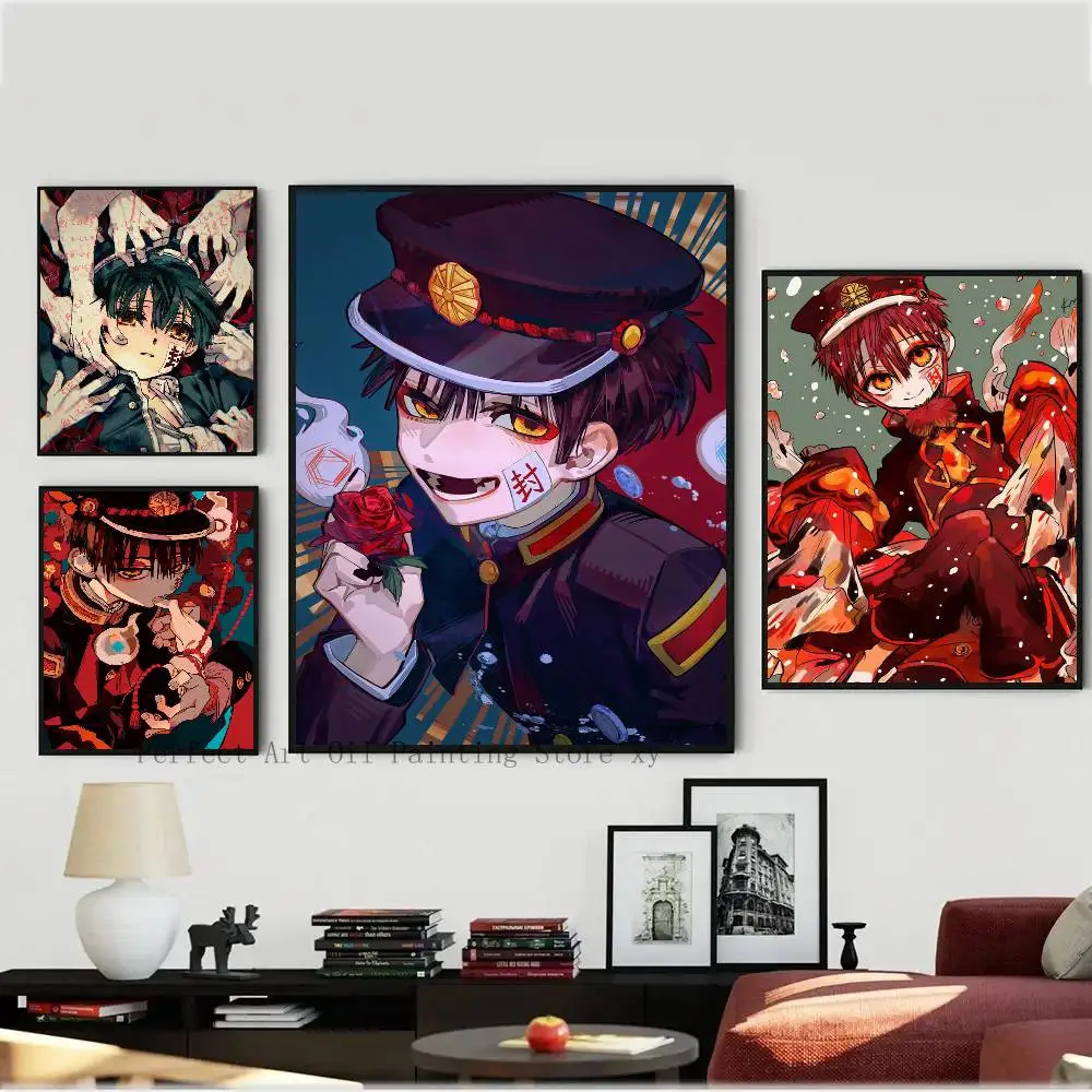 T-Toilet-Bound And Hanako-kunes Posters Living Room Bar Cafe Quality Canvas Vintage Style Comics Painting Art Home Wall Decor
