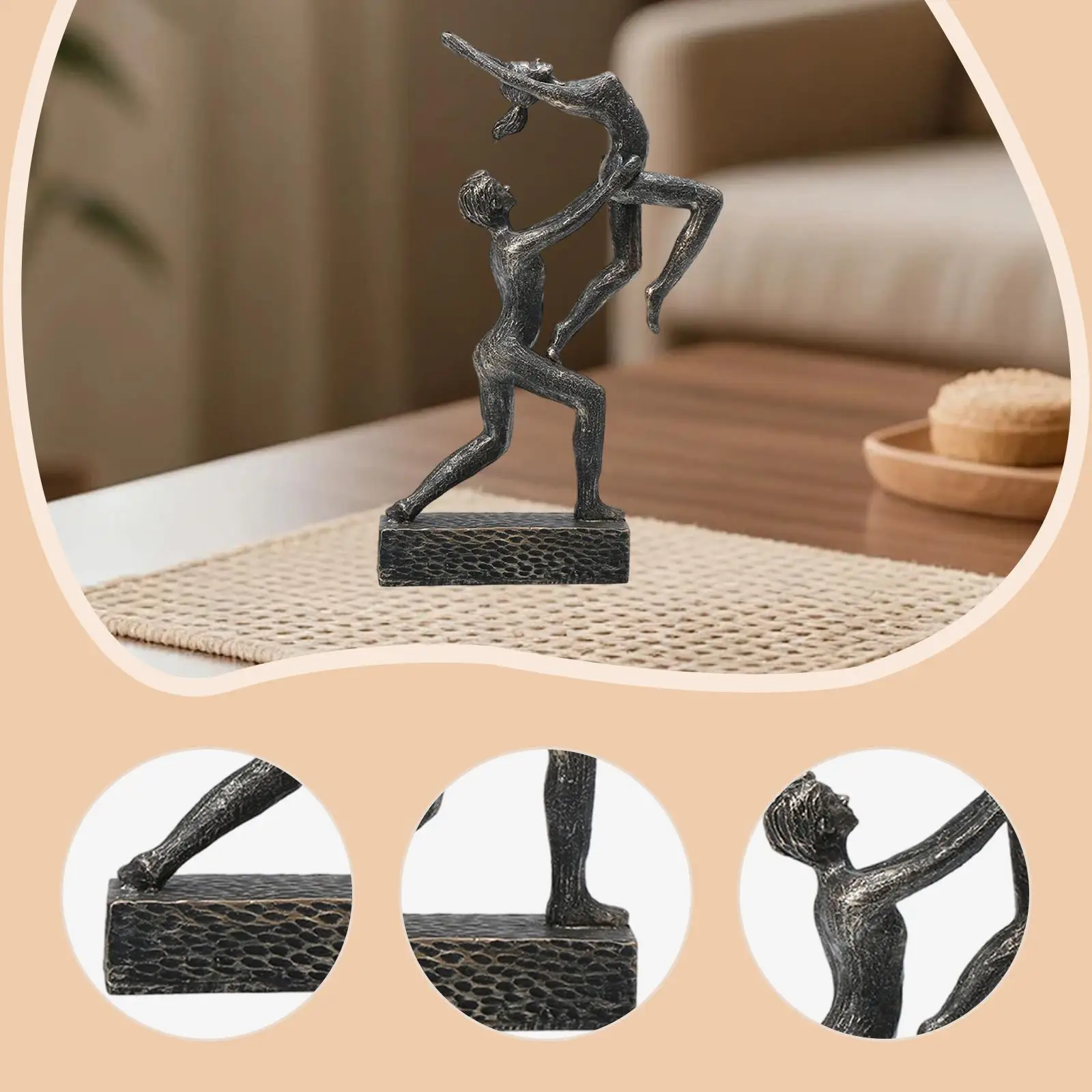 Gymnast Figurine, Sculpture, Collectible Statue, Mantelpiece, Centerpiece, Bedroom.