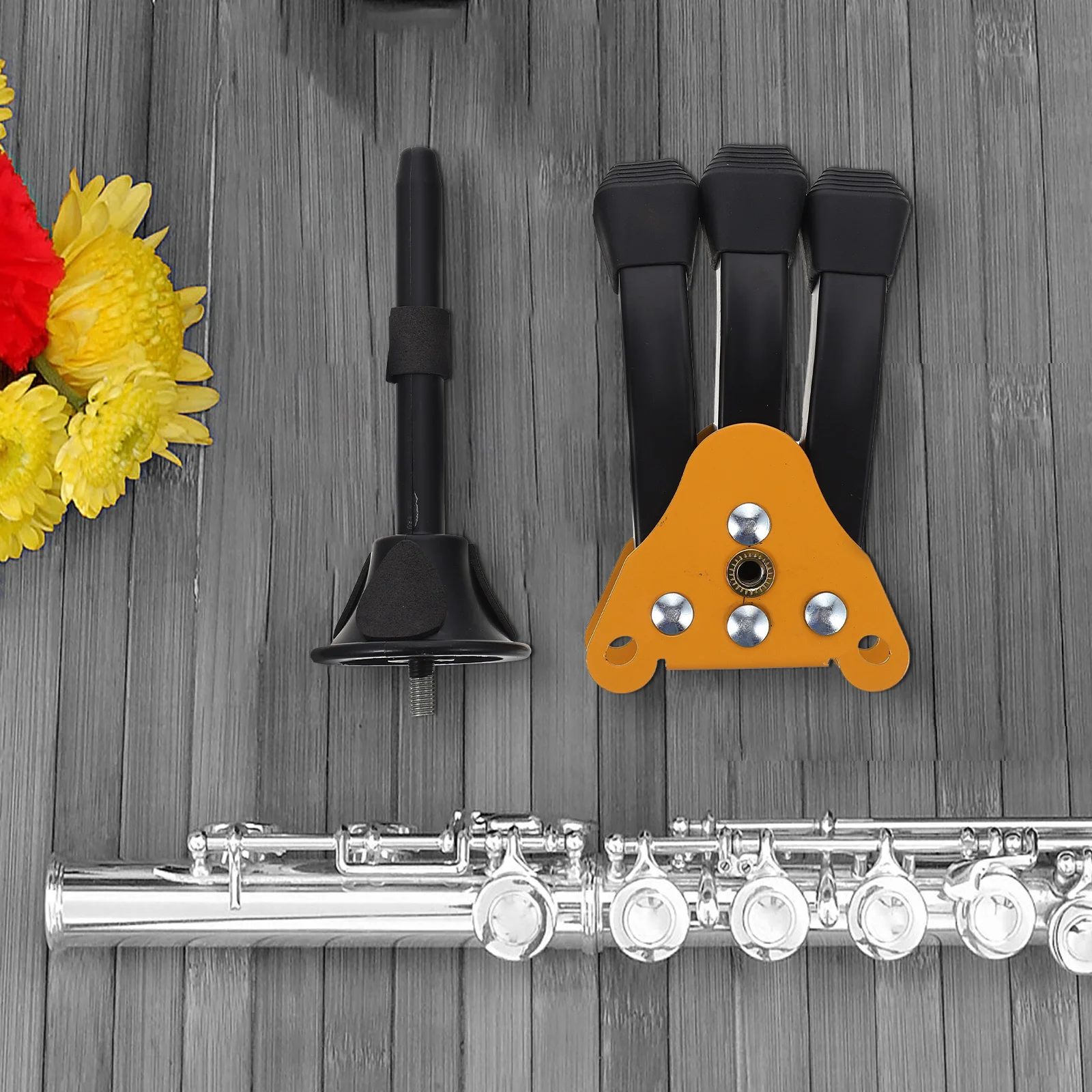 

Durable Flute Clarinet Bracket Portable Tripod Support Foldable Design Stable Display Holder Clarinet Stand Flute Holder