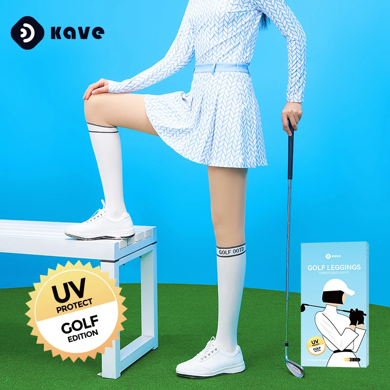 Women Golf Leggings Contrast Panel Breathable Anti-UV Sun Protection Tights Athletic Run Yoga Pantyhose Outdoor Sports Stockings