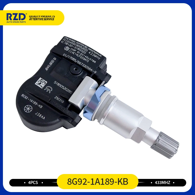 8G92-1A189-KB نظام مراقبة ضغط الإطارات لفورد جالاكسي (WA6) 1.6 1.8 2.0 S-MAX (CJ/WA6) 433MHz TPMS الاستشعار 8G921A189KB