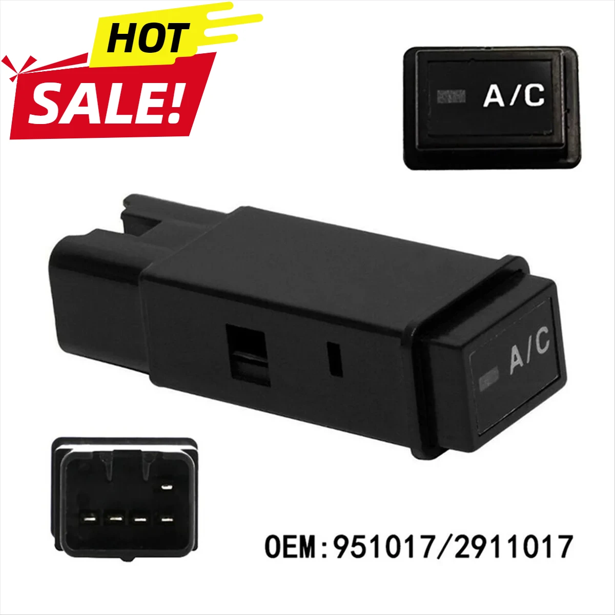 

A42R-Air Conditioning Switch Button 2911017 84660-0B010 5PINS for Toyota T100 4Runner RAV4 Tacoma Pickup 1989-2000 951017 B