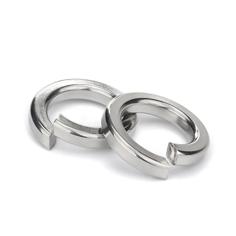 

300PCS Iron Gasket Split Lock Washer Stainless Steel Spring Lock Washer Elastic Spring Flat Gasket Circular Standard Gasket