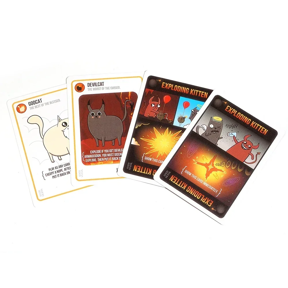 Good vs Evil 55 Cards Elevate Exploding Kittens Family Games for Kids and Adults Funny Card Games Board Game