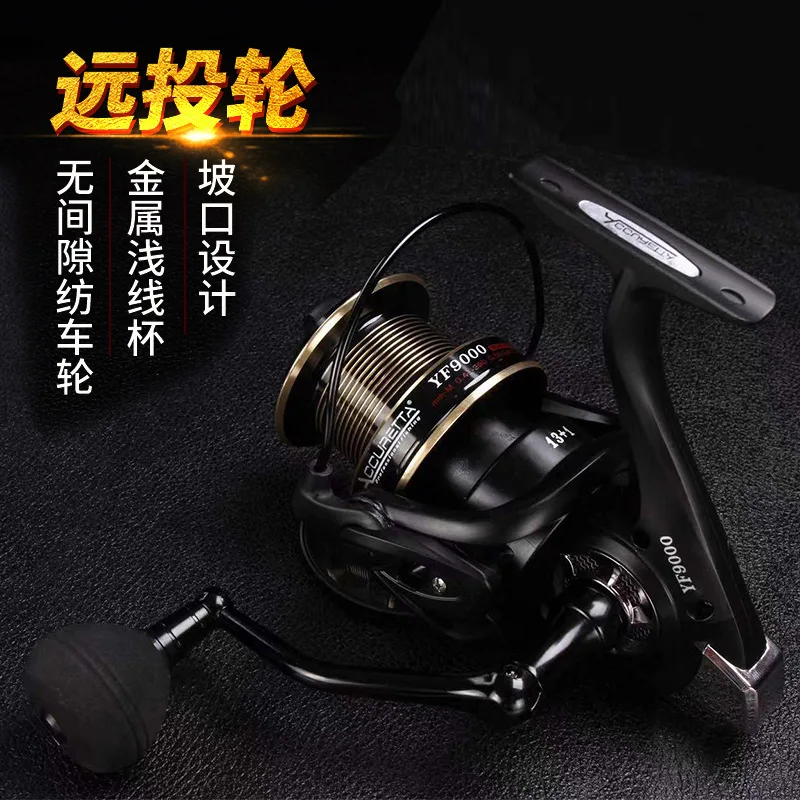 Long Casting Spinning Fishing Reel 8000 9000 10000 11000 Series Gapless Metal Spool For Saltwater Freshwater Sea Surf Fishing
