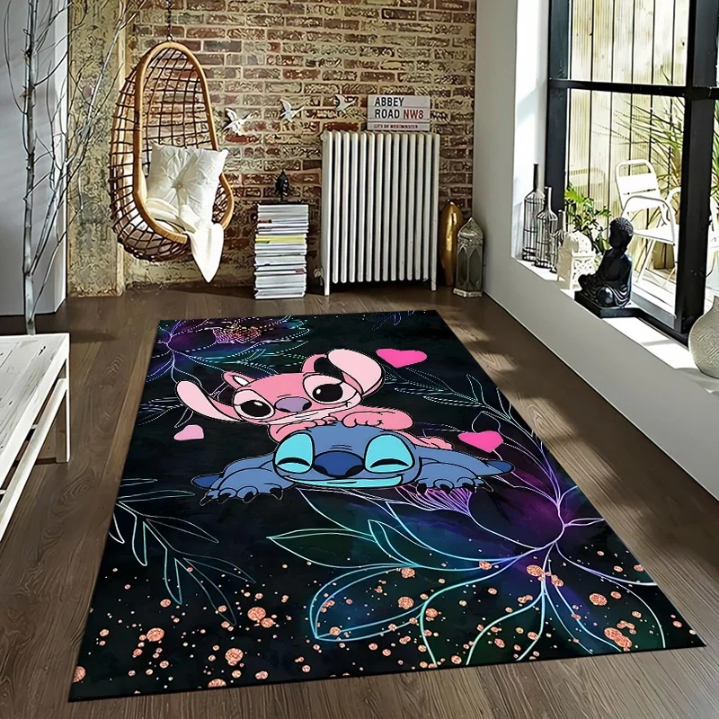 17 Styles Disney Stitch HD Pattern Large Area Carpets Home Living Rooms Cartoon Children's Bedroom Sofa Doormat Floor Rugs