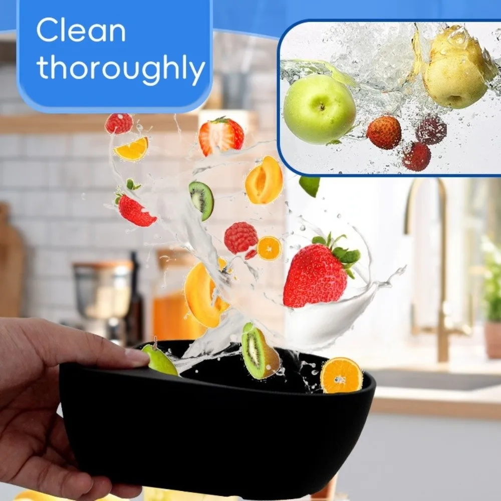

Portable Automatic Fruit Washer Automatic Cleaning Quick Prep Food Washing Spinner Plastic Drain Strainer Basket