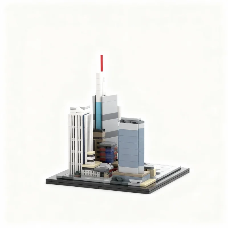 

631pcs MOC Neue Mainzer Strae II Architecture Model Building Blocks Construction Toy Christmas Gifts DIY Creative Idea Education