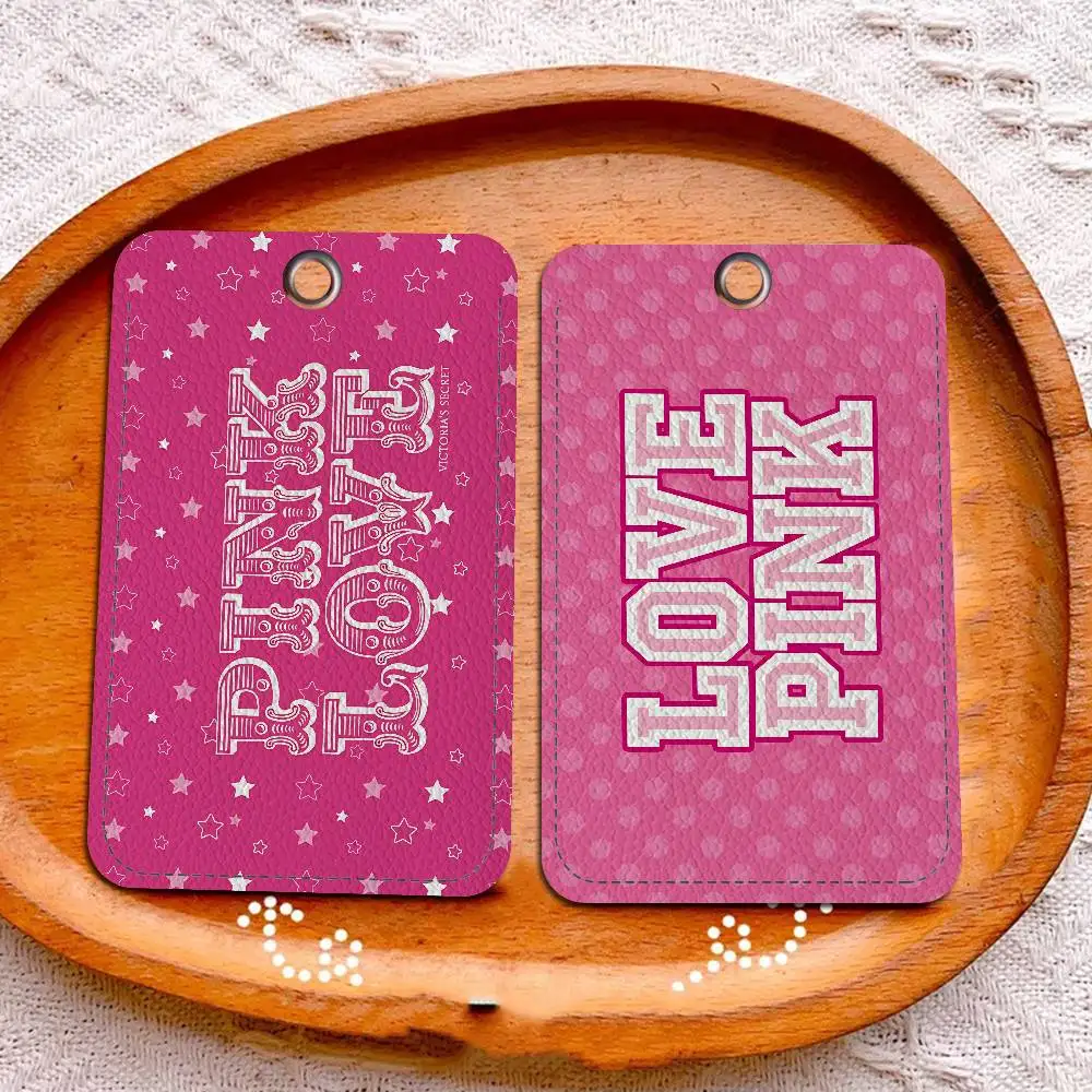 Fashion T-victorias S-secretS Pink Card Holder Suitable For Bank Business Work Card Holder Credit Card Badge Bag Holder Keychain