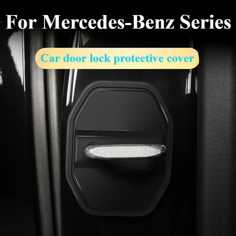 

For Mercedes-Benz E300L GLC260L A B E Q S Class Car door lock protective cover Interior modification accessories