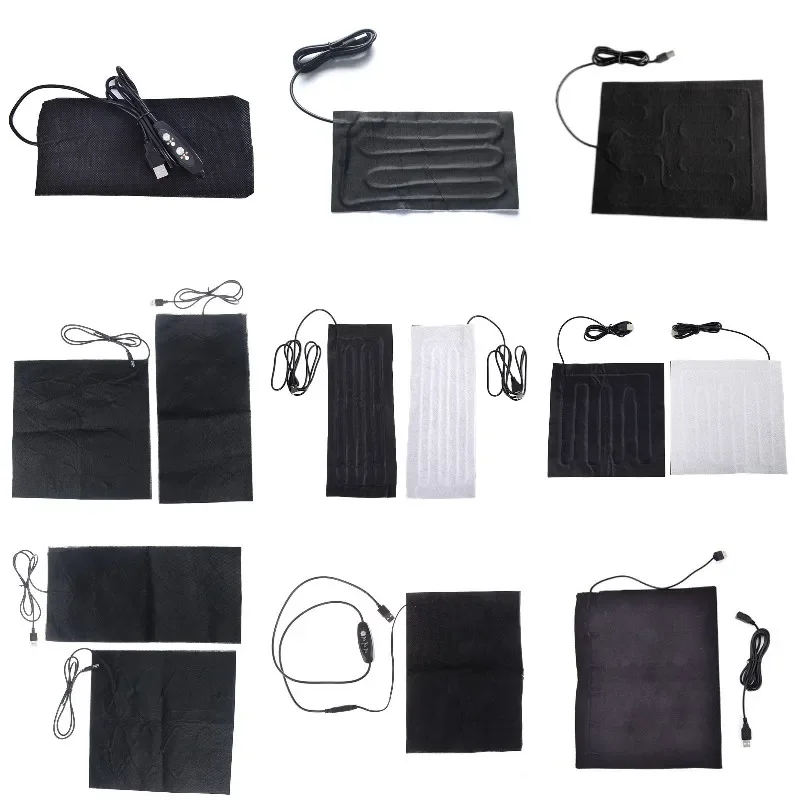 1/2 шт., грелка из углеродного волокна, грелка для рук, USB-нагревательная пленка, электрическая зимняя инфракрасная лихорадка, тепловой коврик, триммер для волос на теле, домофон