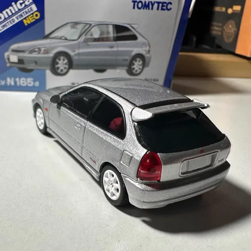 Takara Tomie Tomytec Tomica 1/64 TLV-N165d Honda Civic Type R Ek9 Zilveren Legering Speelgoed Motor Diecast Metalen Model Cadeau