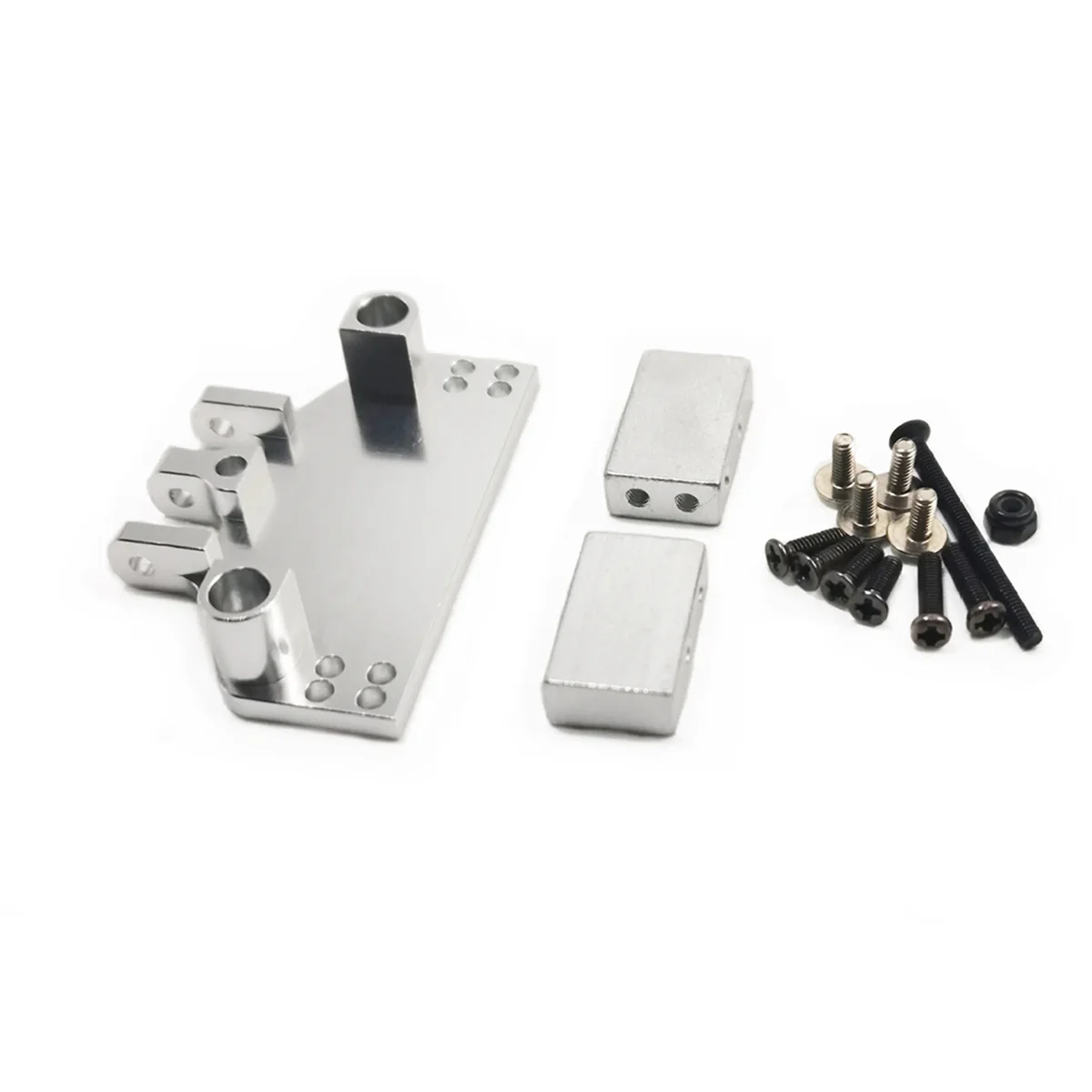 

A17I For Mn86 Mn128 Rc Car Upgrade Parts Servo Mount Front Link Rods Bracket Mount Set Accessories Parts Silver
