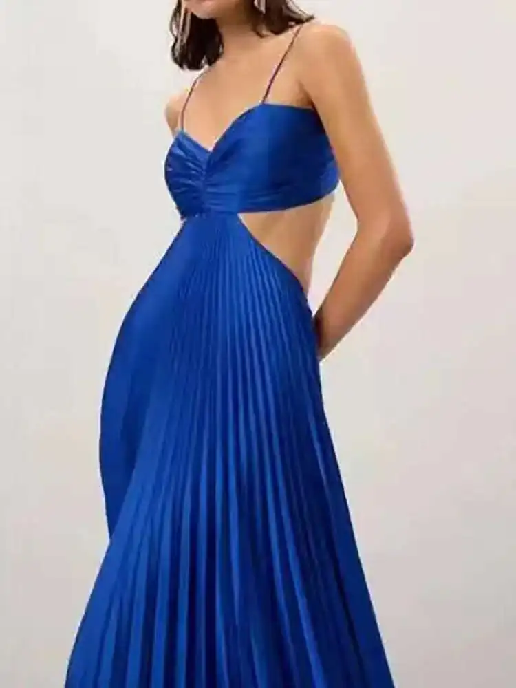 Luxury Brand Deep V-neck Elegance A-line Evening Dresses Floor Lenght Backless Formal Women Caicktail Wedding Party Gowns Trendy