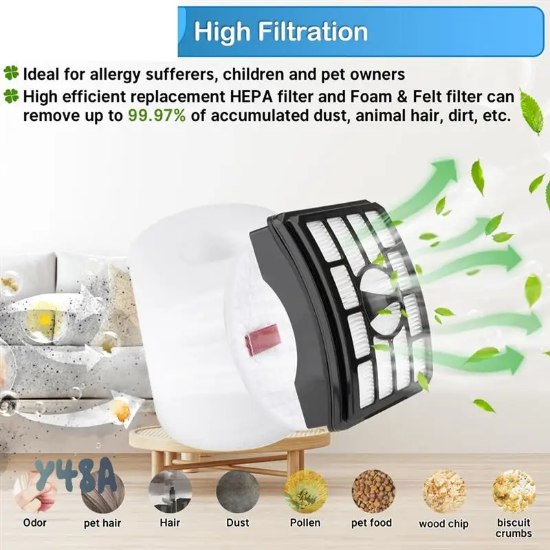 NV500 Brush Roller Belts Filter Replacement Kit For Shark Rotator Lift-Away Upright Vacuum NV550 NV501 Replacement Part-Y48A