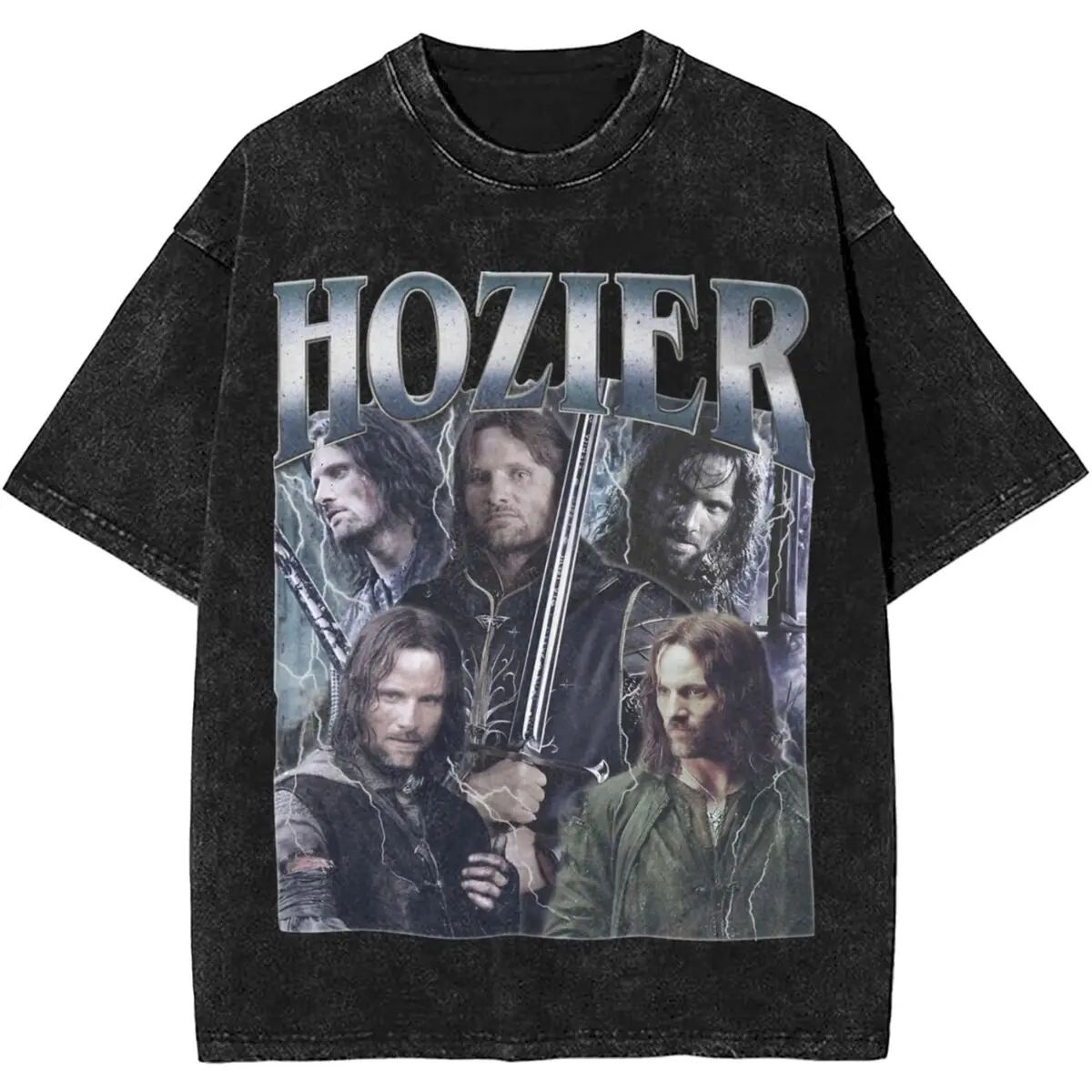 Retro Hozier Bootleg Merch Washed T Shirt Men Women Streetwear Hip Hop T-Shirts Graphic Printed Rock Band Style Tee Short Sleeve