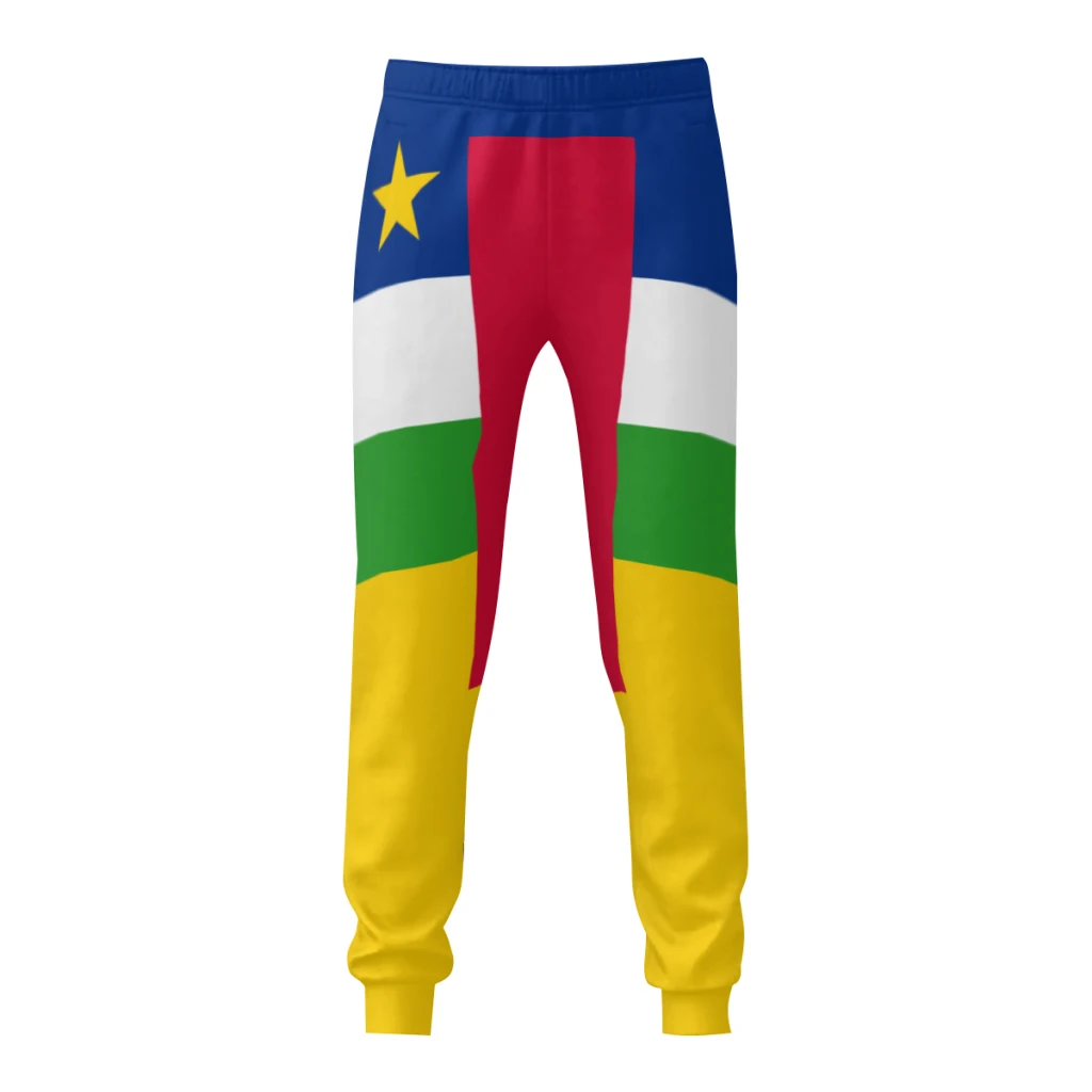 Central African Republic Flag Mens Sweatpants with Pockets Joggers for Men Sports Casual Sweat Pants With Drawstring