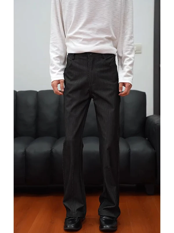 

Мужские джинсы Bla Denim: расклешенные, прямые, зауженные, Cleanfit, Haome Bend Knife Pants, со средней посадкой, на молнии, осенние, модные