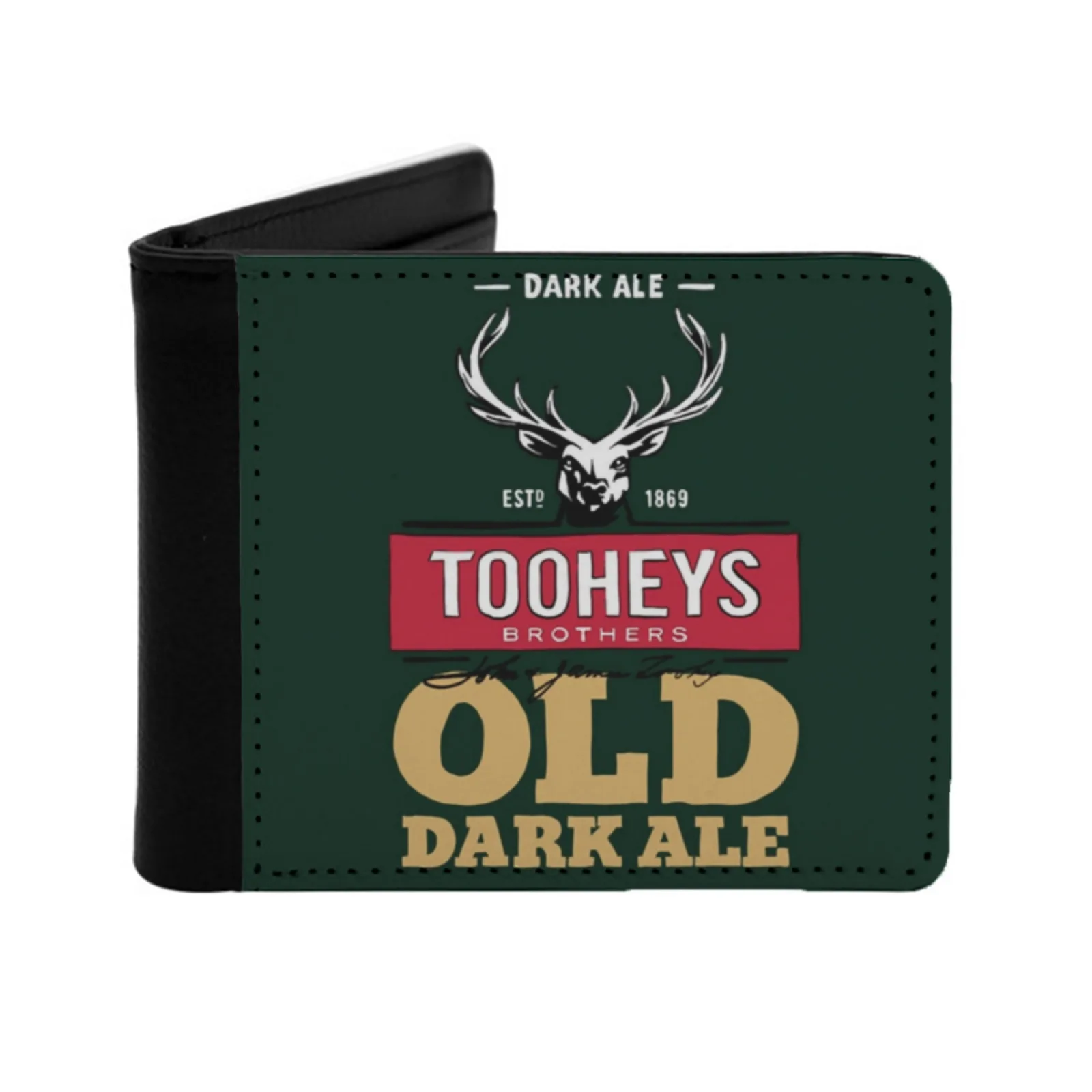 Tooheys Old Dark Ale Pop Classic Personalized Men's Leather Wallet Card Money Bag Pu Leather Wallet Tooheys Beer Drink Mount