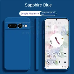 For Google Pixel 9 9A 8 7 6 Pro 7A 6A 8Pro Shockproof Square Liquid Silicon TPU Soft Cases Protective Camera Lens Cover Coque