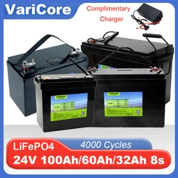 24V 100Ah 60Ah 8 string LiFePO4 Battery USB 3.0 Type-C Output for inverter Car lighter Lithium Batteries 29.2V Charger duty-free