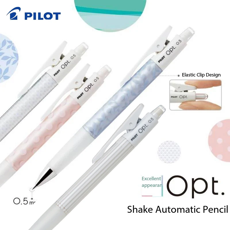 Pilot Opt. Shaker Mechanical Pencil 0.5mm Ergonomic Grip Low Gravity Auto Pen Quality Exam/Study/Note-take/Sketch/Writing Tools