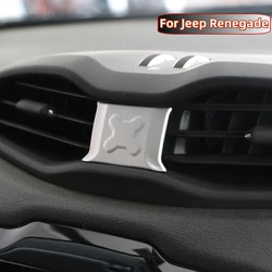 ABS Painted Modification for JEEP Renegade 2015-2021 Car Central Air Conditioning Outlet Decorative Cover Sticker Acc.