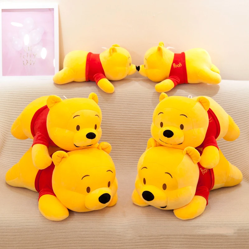 45-75cm Disney Winnie The Pooh Plush Pillow Cute Cartoon Stuffed Plushie Big Bear Doll Home Decor Toys Girlfriend Surprise Gift