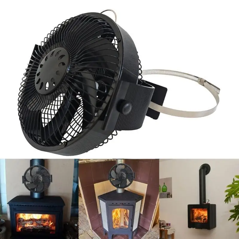 

652F Stove Fan Heat Powered Fireplaces Fan Burners Fireplaces Fan for Home
