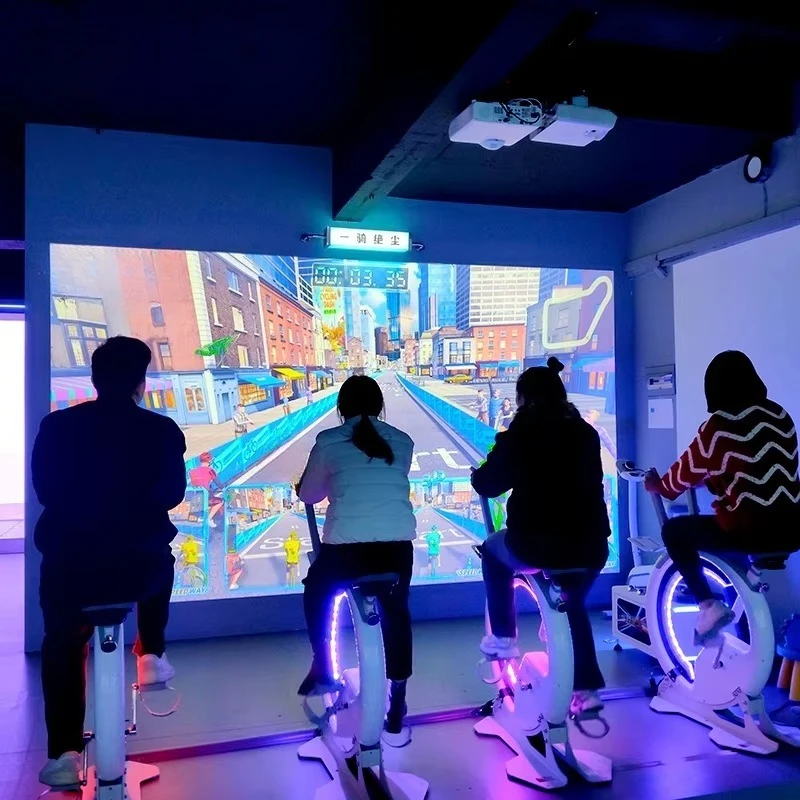 Bicycle Simulator Multiplayer AR Bike Immersive Projection Game Cycling Race Interactive Spinning
