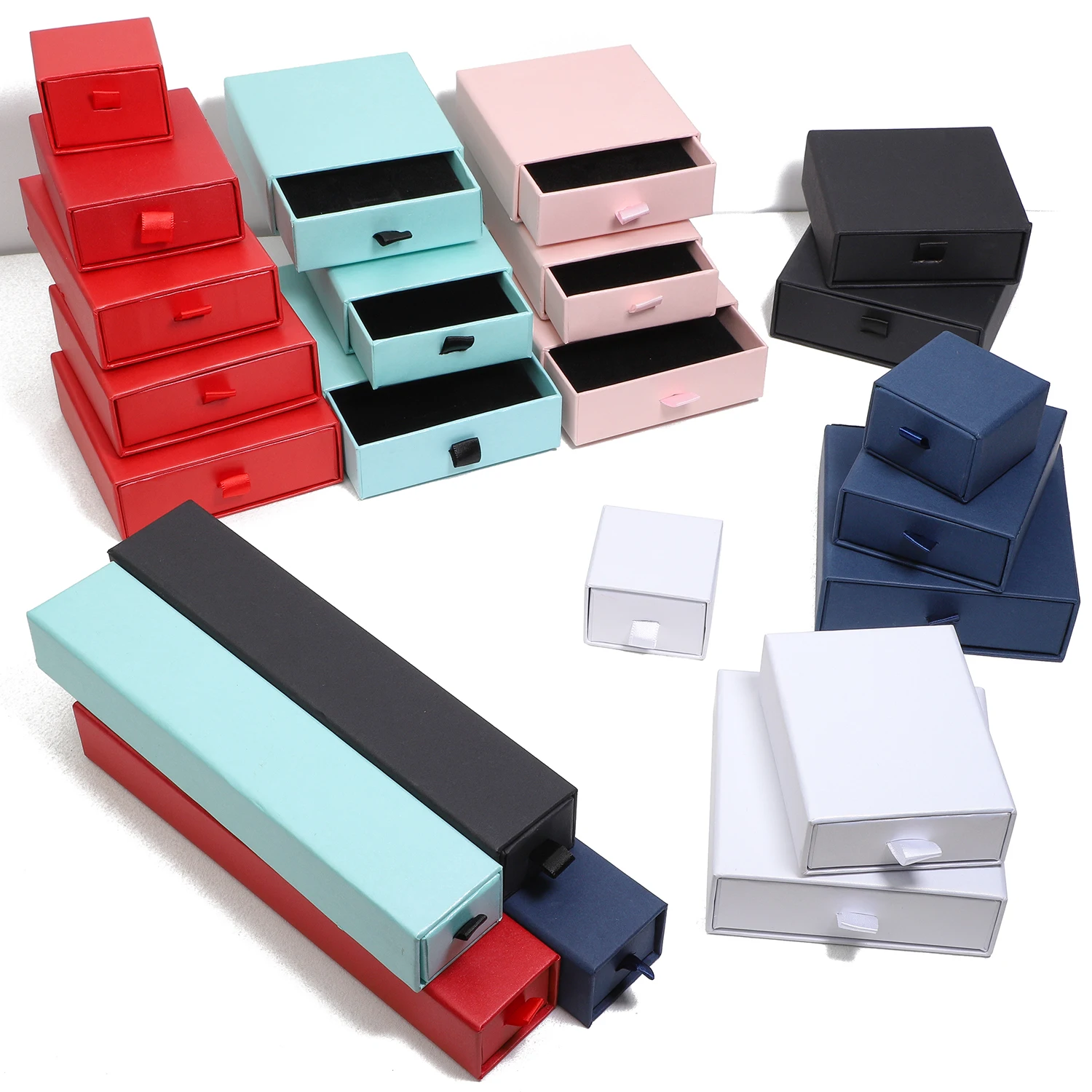 1 stücke Kraft Papier Schublade Schmuck Verpackung Box Grußkarte Halskette Armband Geschenk Vitrine Boxen Karton Schmuck Lagerung