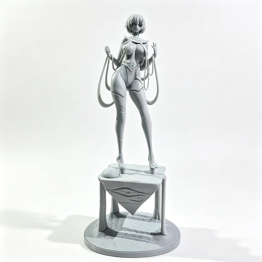 36cm Egyptian Black Beauty 1/6 Scale Character Statue Unpainted Resin White Model Kit DIY Coloring Self-assembly Figurines