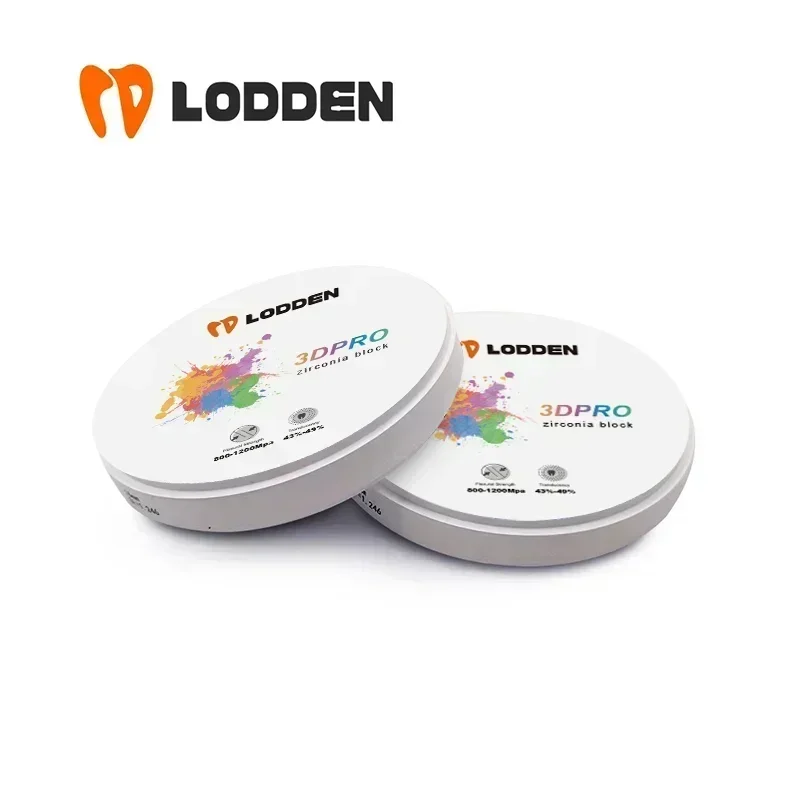 Lodden Dental Material Zirconia Multilayer Block 98mm Open System 3D PRO Multilayer Zirconia Disc Cad Cam Dental Lab use