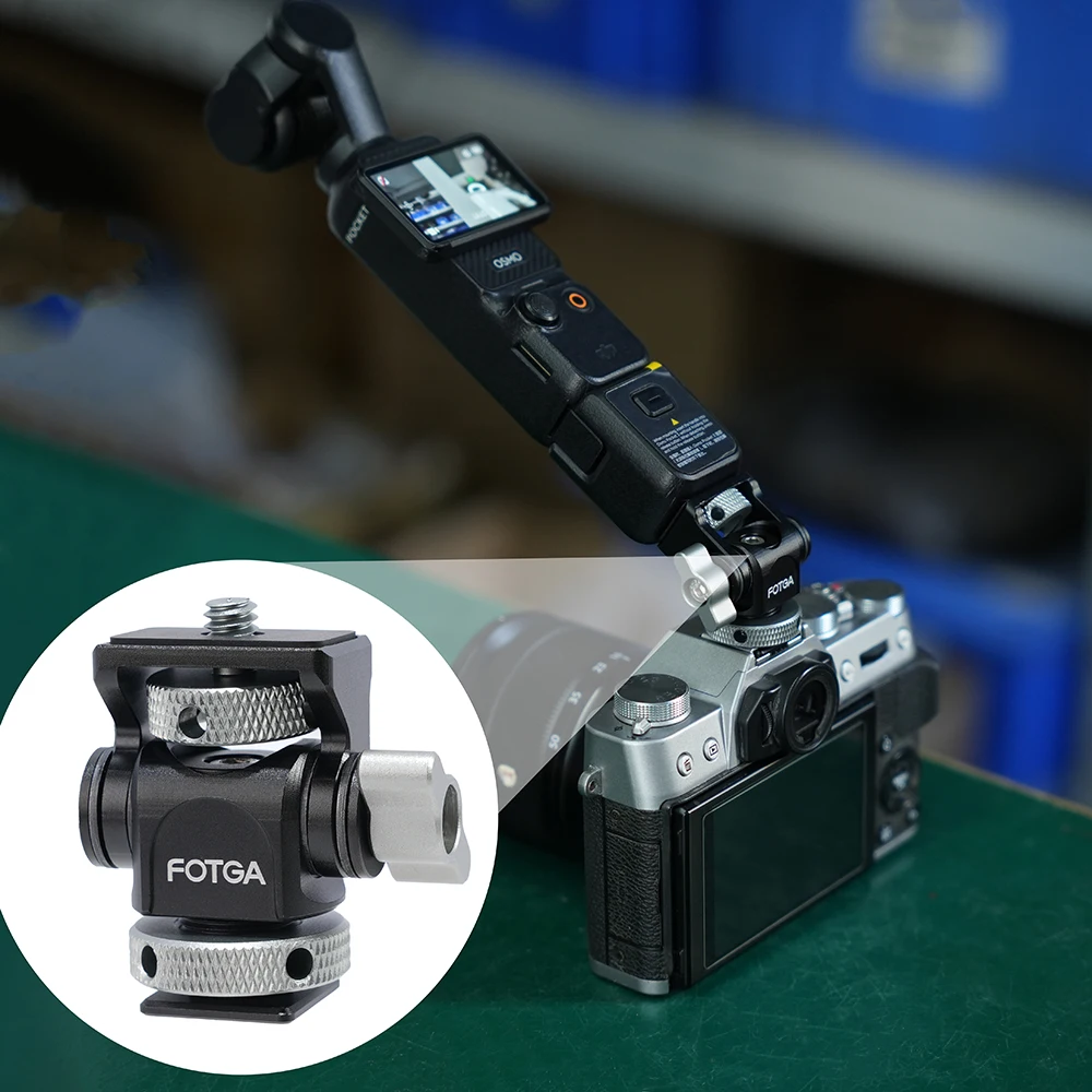FOTGA For Pocket 3 Cage Aluminum Alloy Video Recording Rig 1/4\