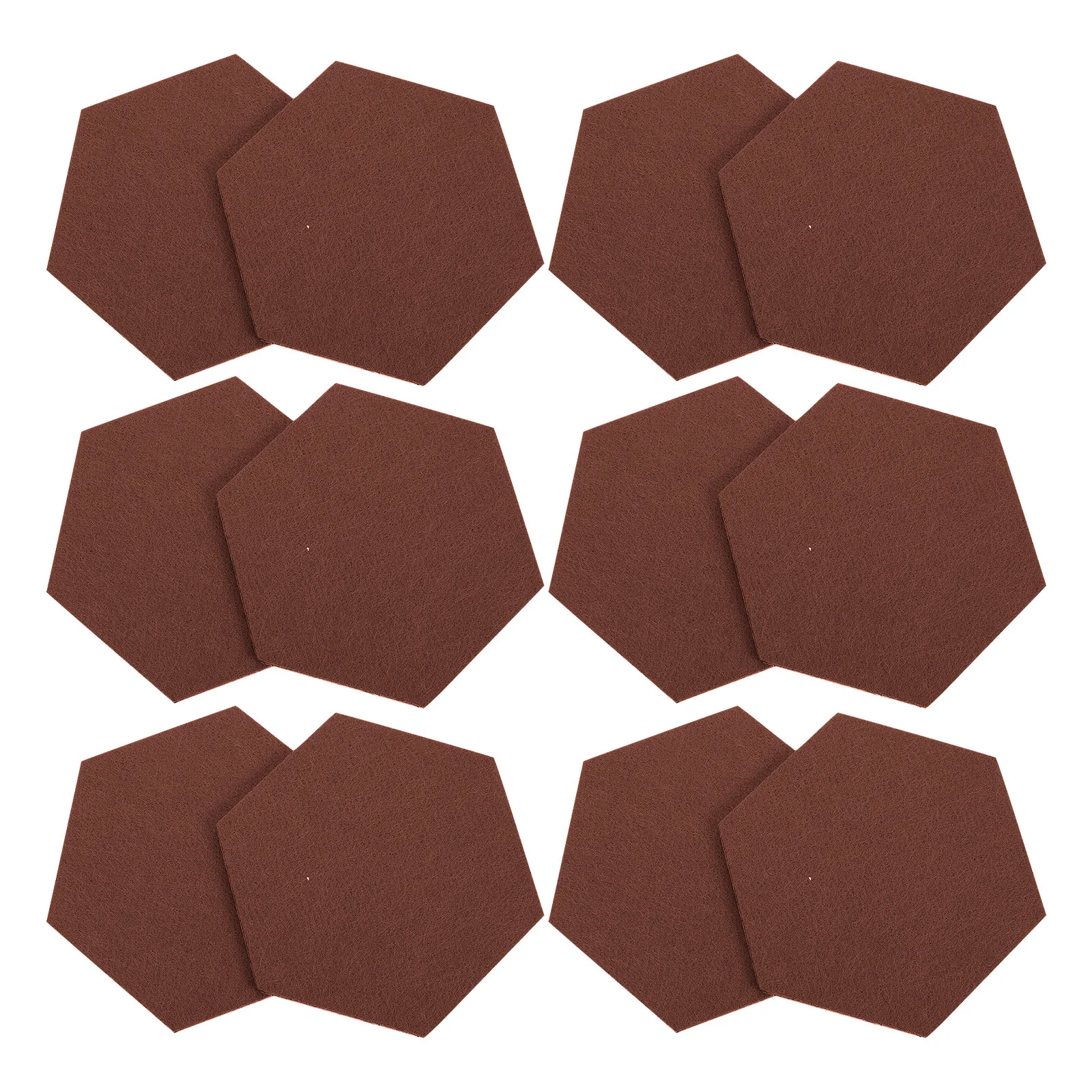 

12 Pcs Felt Backdrop Wall Sticker Play Automatic Bin Cork Board Countertop Compost Hexagon Bulletin Memo Letter Office