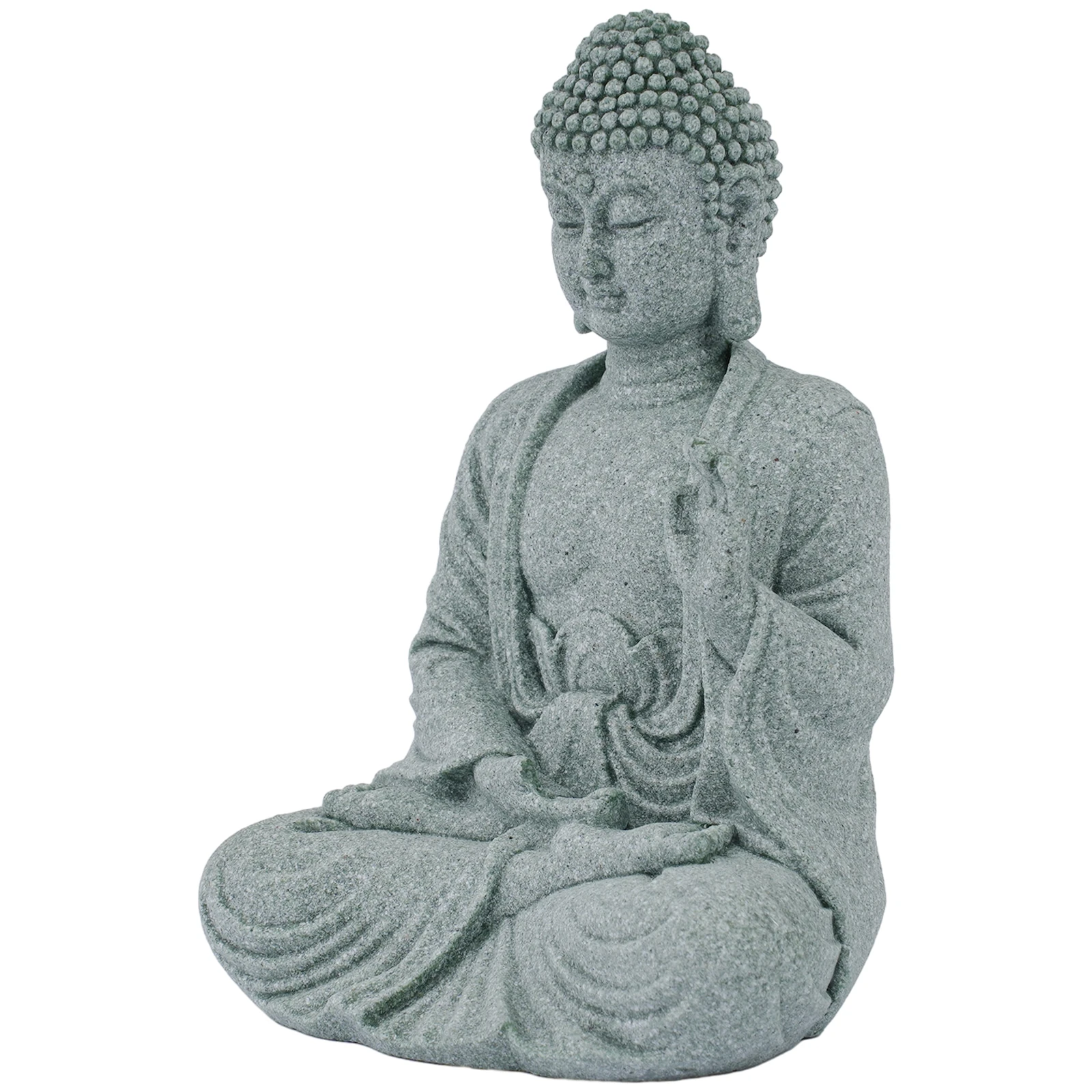 High Quality Sitting Buddha Resin Garden Ornament 4x8x12cm Buddha Ornament Sandstone Resin Stone Zen Effect Waterproof