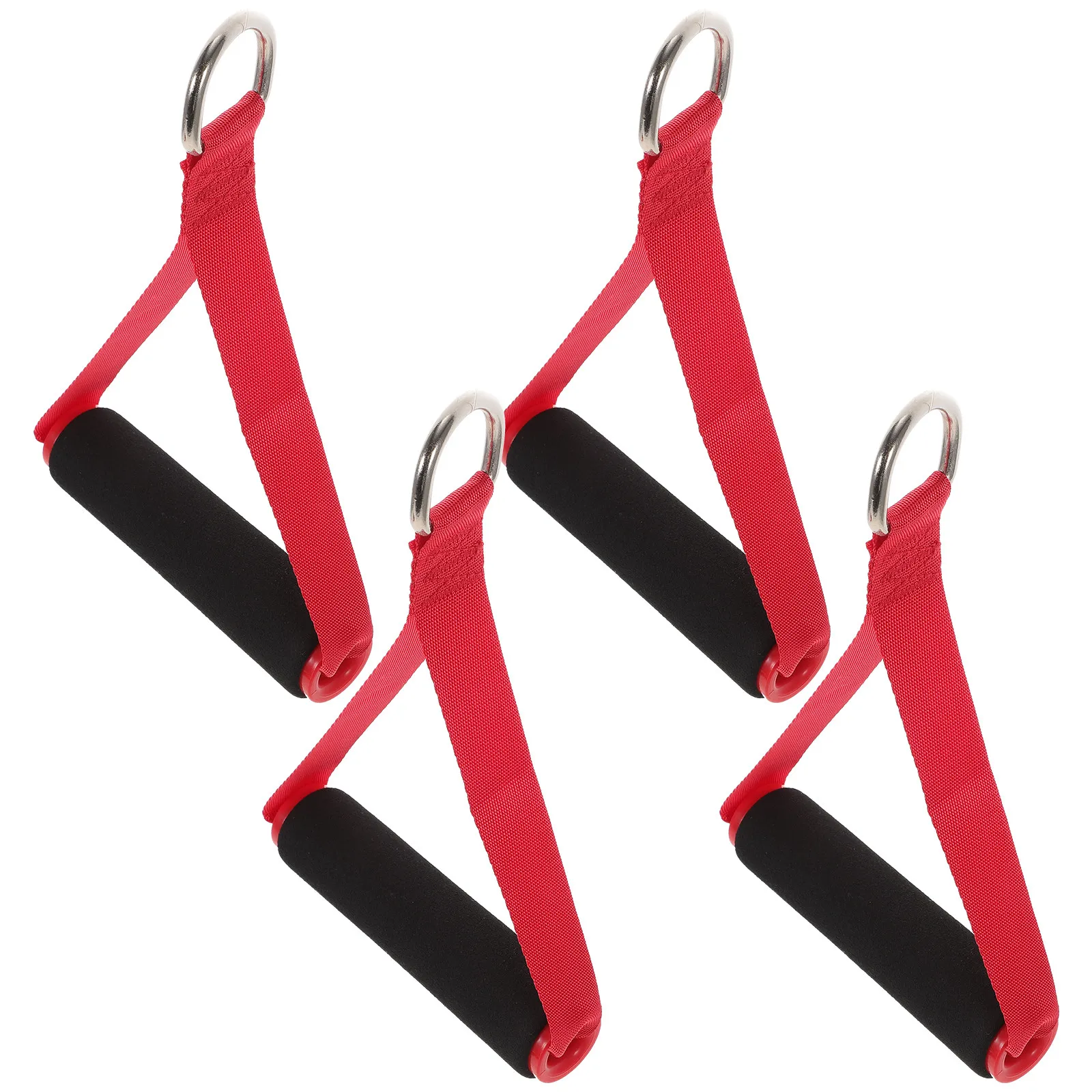 

4pcs Resistance Band Handles Durable Fitness Grip Heavy Duty Workout Strap For Cable Machine Gym Equipment Accessories