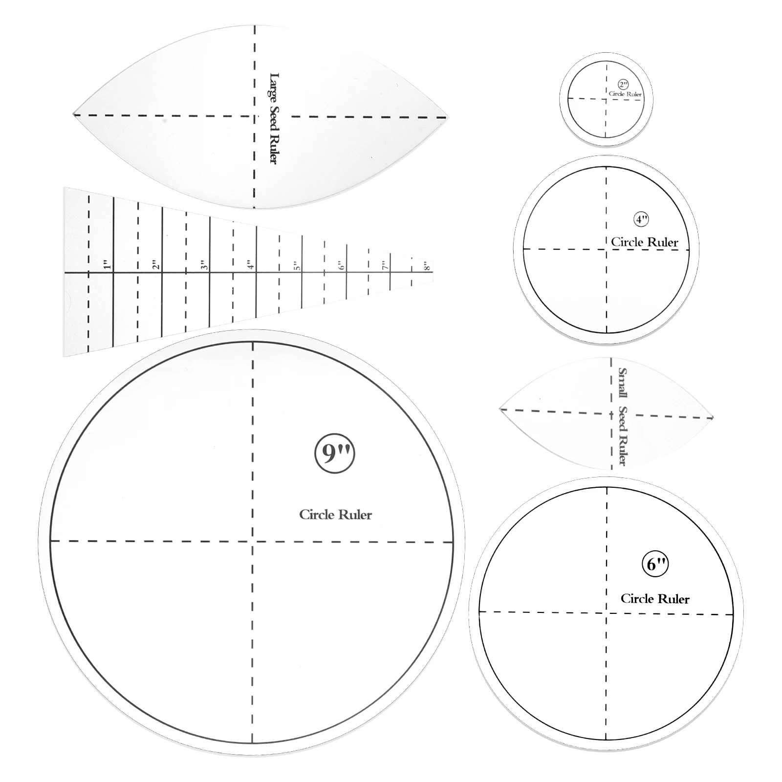 

Quilting Template Set Acrylic Sewing Ruler Table Cloth Kit Patchwork Tools Transparent Templates For Quilting Rulers Clothing