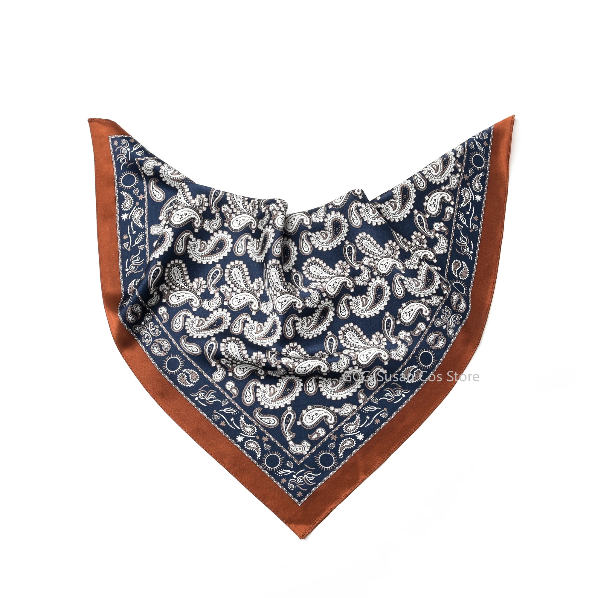 Diadema Retro de Cachemira de Hip Hop para hombre, rapero negro, estilo de colaboración, Bandana de seda, ropa de calle, bufanda cuadrada