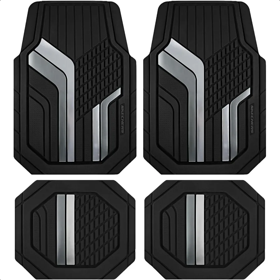 Heavy Duty Rubber Car Floor MatsDual Colo Floor Mats All Weather Car Mats Waterproof Trim To Fit Universal Floor Liner Car Acco