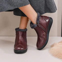 Snow Boots Women Fur Boots Ladies Platform Women Shoes Plush Keep Warm Shoes Woman Fashion Soft Women's Winter Boots Botas Mujer