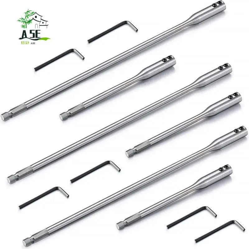 a05e-ドリルビットエクステンション6、12インチドリルビットセット木工用スペードビットセット、木工用アクセサリー用レンチキー付き