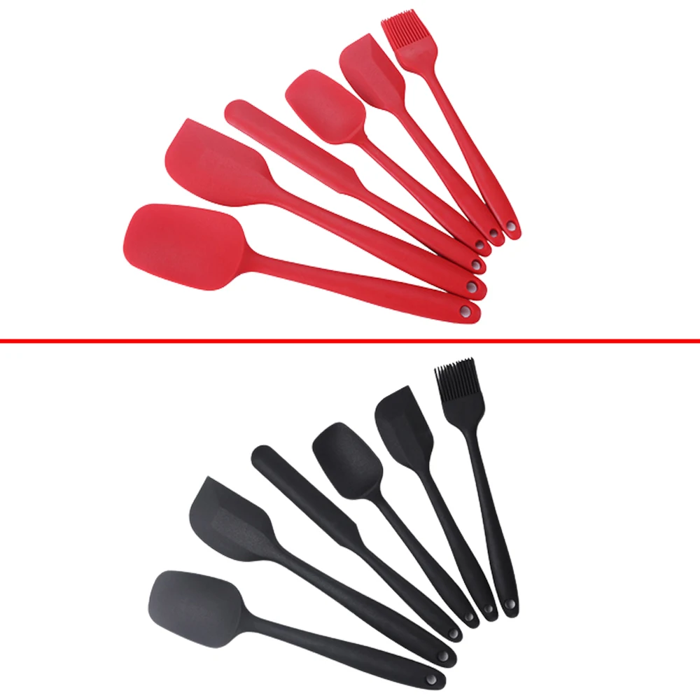 6 Pieces Silicone Spatula Set Food Grade Non Stick Heat Resistant Spatulas Turner for Cooking Baking Mixing Baking Tools image 6
