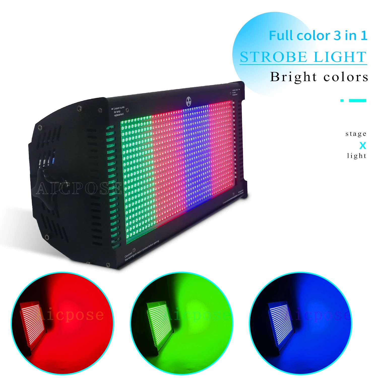 

1000W Background Dyeing Strobe Light Four Zones Individually Controlled Full Color RGB 3 in 1 LED for Stage Performance Wedding