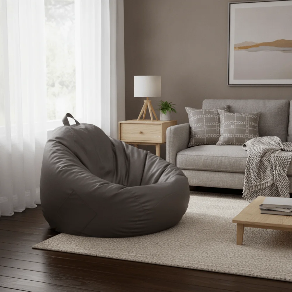 Waterproof Lazy Sofa Bean Bag Stain-resistant Wear-resistant Bean Bag Chair Sofa Cover Removable Breathable Puff Couch Cover