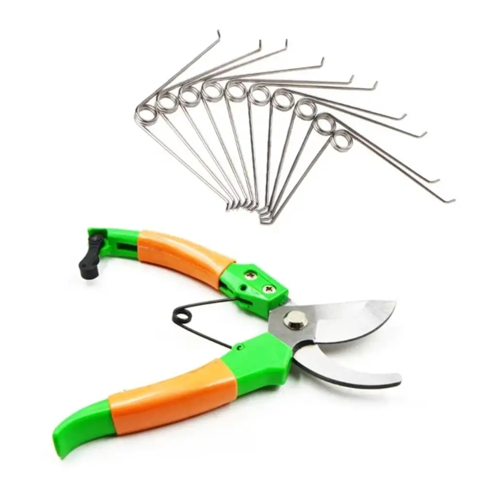 20Pcs Gardening Hardware Compression Spring Silver 5x7cm Gardening Scissors Accessories Spring Steel V Shape Torsion Spring