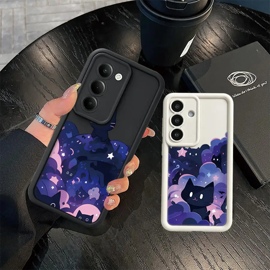 Phone Cover Case for Samsung Galaxy A12 A13 A23 A35 A36 A34 A15 A16 A26 A32 A53 A54 A51 A73 A56 A71 A72 Cute Cartoon Cat