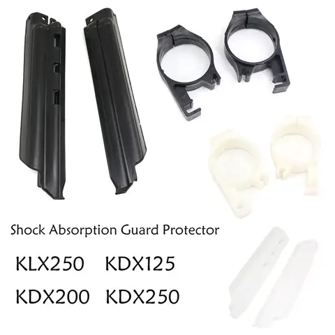 가와사키 오토바이 프론트 포크 튜브 커버, KLX250, KDX125, KDX200, KDX250, KLX, KDX 125, 250 용 충격 흡수 커버 가드 프로텍터 가와사키 오토바이 프론트 포크 튜브 커버, KLX250, KDX125, KDX200, KDX250, KLX, KDX 125, 250 용 충격 흡수 커버 가드 프로텍터